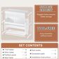 HOMLUX 3-Tier Storage Cabinet with Adjustable Shelves in White, , large