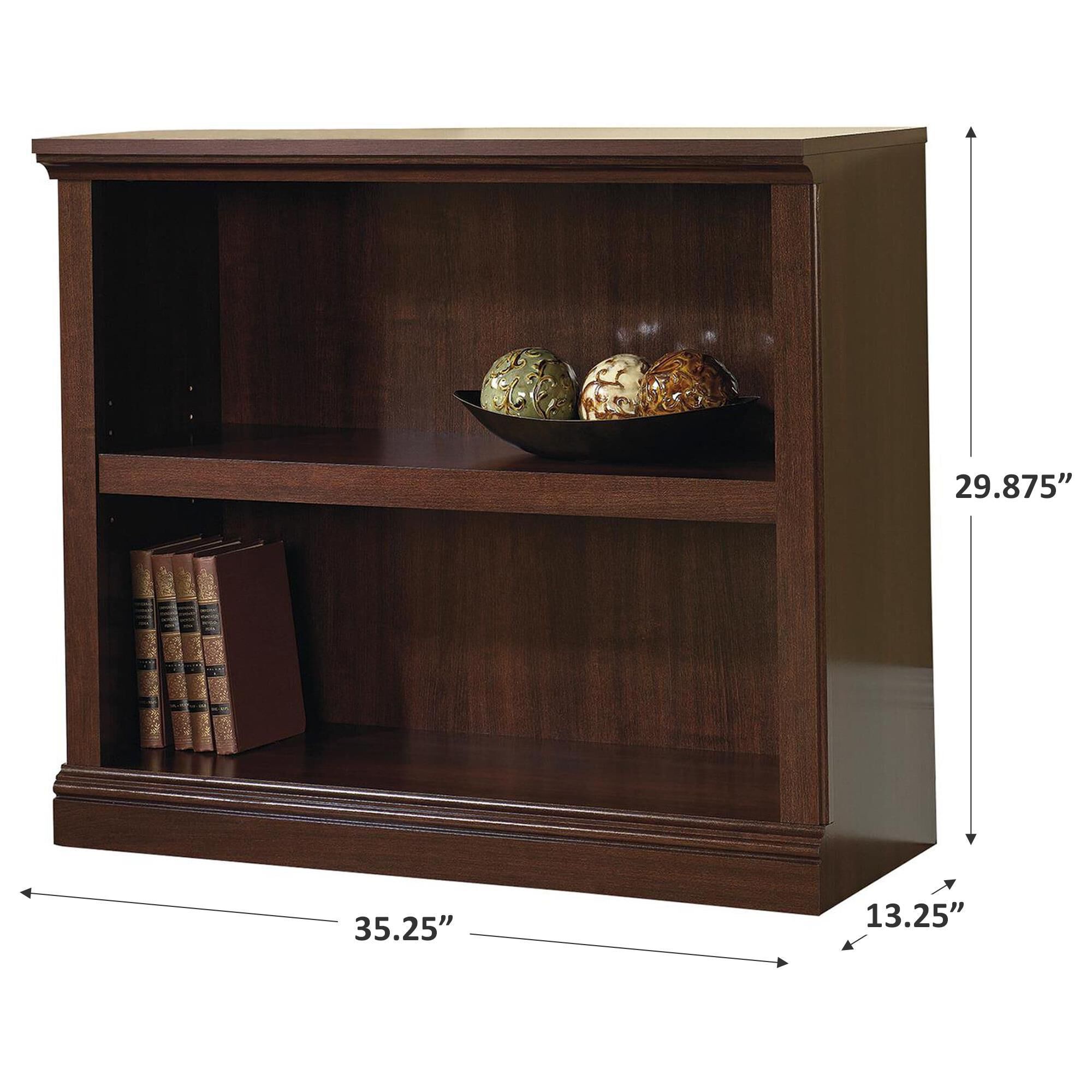 Sauder 2-Shelf Bookcase in Select Cherry