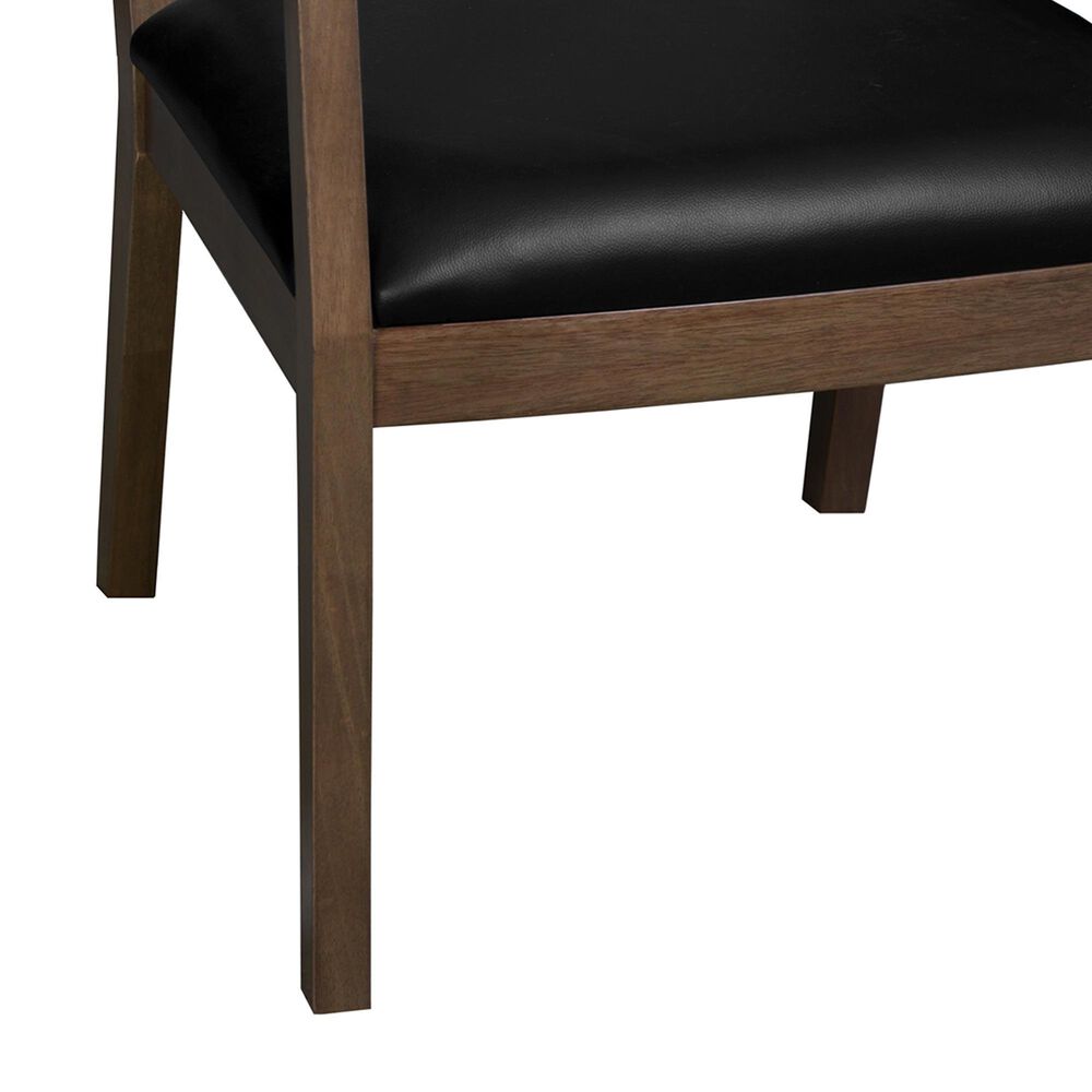 Regency Global Sourcing Regent WallGuard Guest and Reception Side Chair with Black Cushion in Neo Walnut, , large