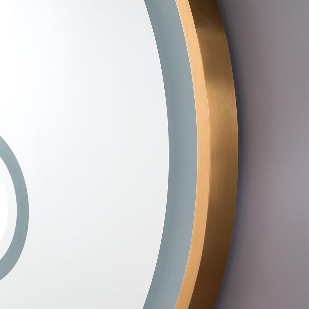 James Martin Vanities Radiance 36&quot; Bathroom Mirror in Brushed Gold, , large