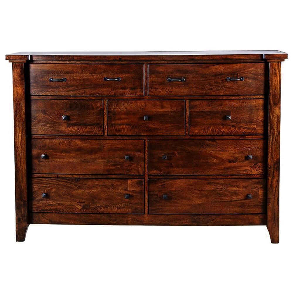 Napa Furniture Design Whistler Retreat 9-Drawer Dresser and Mirror in Dark Mango, , large