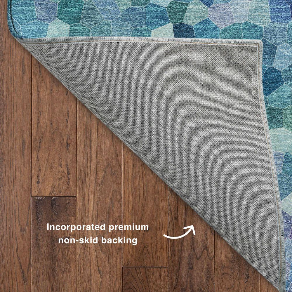 Dalyn Rug Company Kaleidoscope Turquoise 3' x 5' Indoor/Outdoor Area Rug, , large