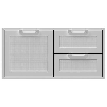 Hestan 42" Double Drawer and Storage in Stainless Steel, , large
