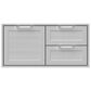 Hestan 42" Double Drawer and Storage in Stainless Steel, , large