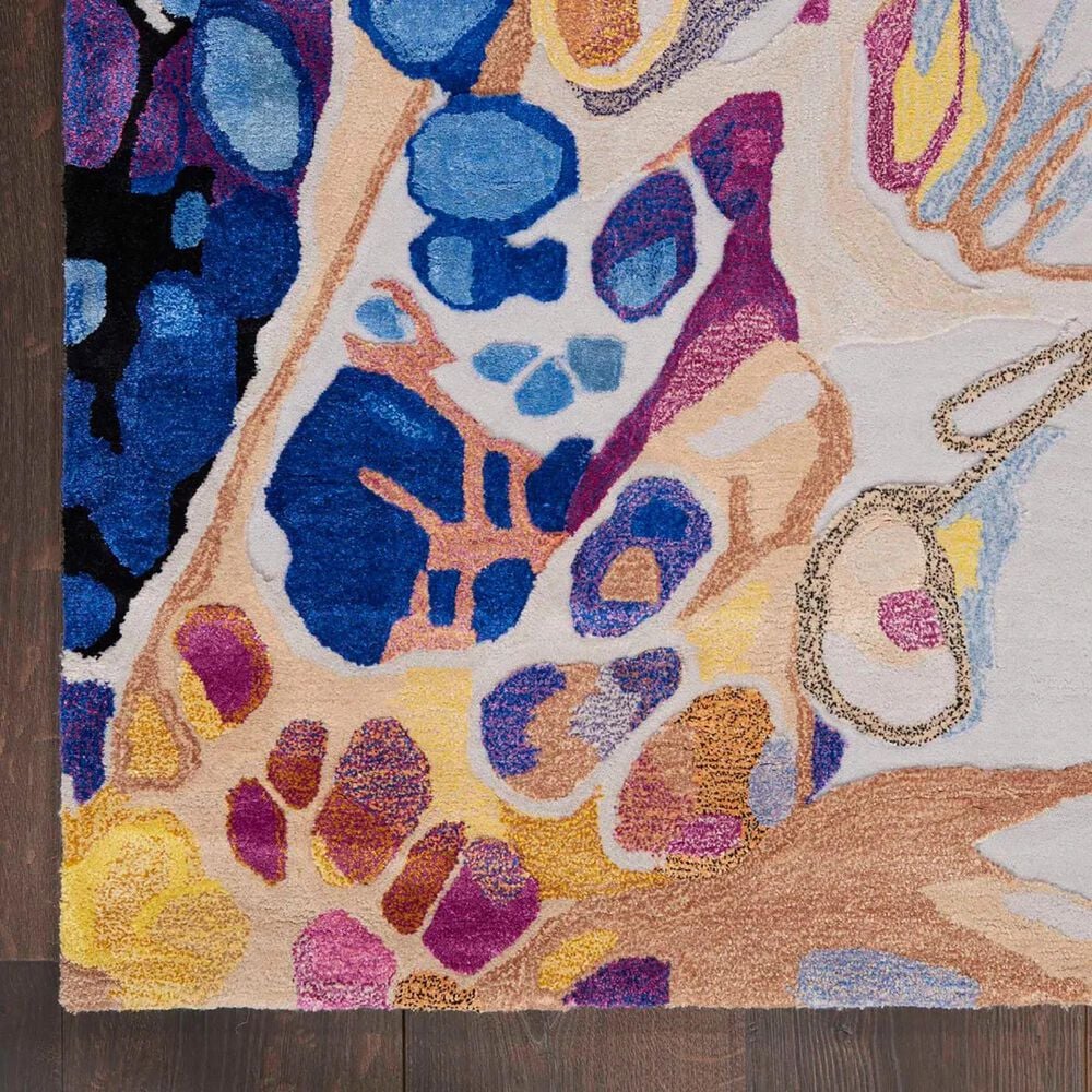 Nourison Prismatic PRS20 10&#39; x 14&#39; Grey and Lilac Area Rug, , large