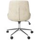 Safavieh Fletcher Swivel Office Chair in Beige/Chrome, , large