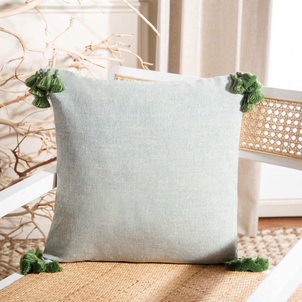 Safavieh Larzon 18" Pillow in Green, , large