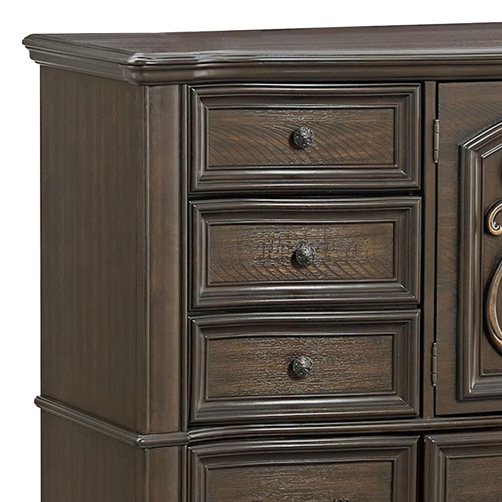 Mayberry Hill Brunswick 4-Piece King Panel Bedroom Set in Mahogany, , large