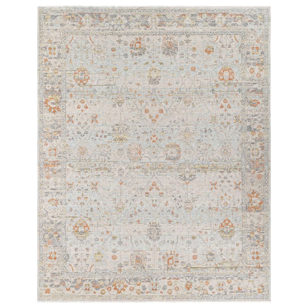Surya Once Upon a Time Light Gray, Pale Blue, Gray, Tan, Light Olive and Dusty Coral 7"10" x 9"10" Area Rug, , large