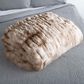 Timberlake 60" x 80" Ruched Faux Fur Throw Blanket in Taupe, , large