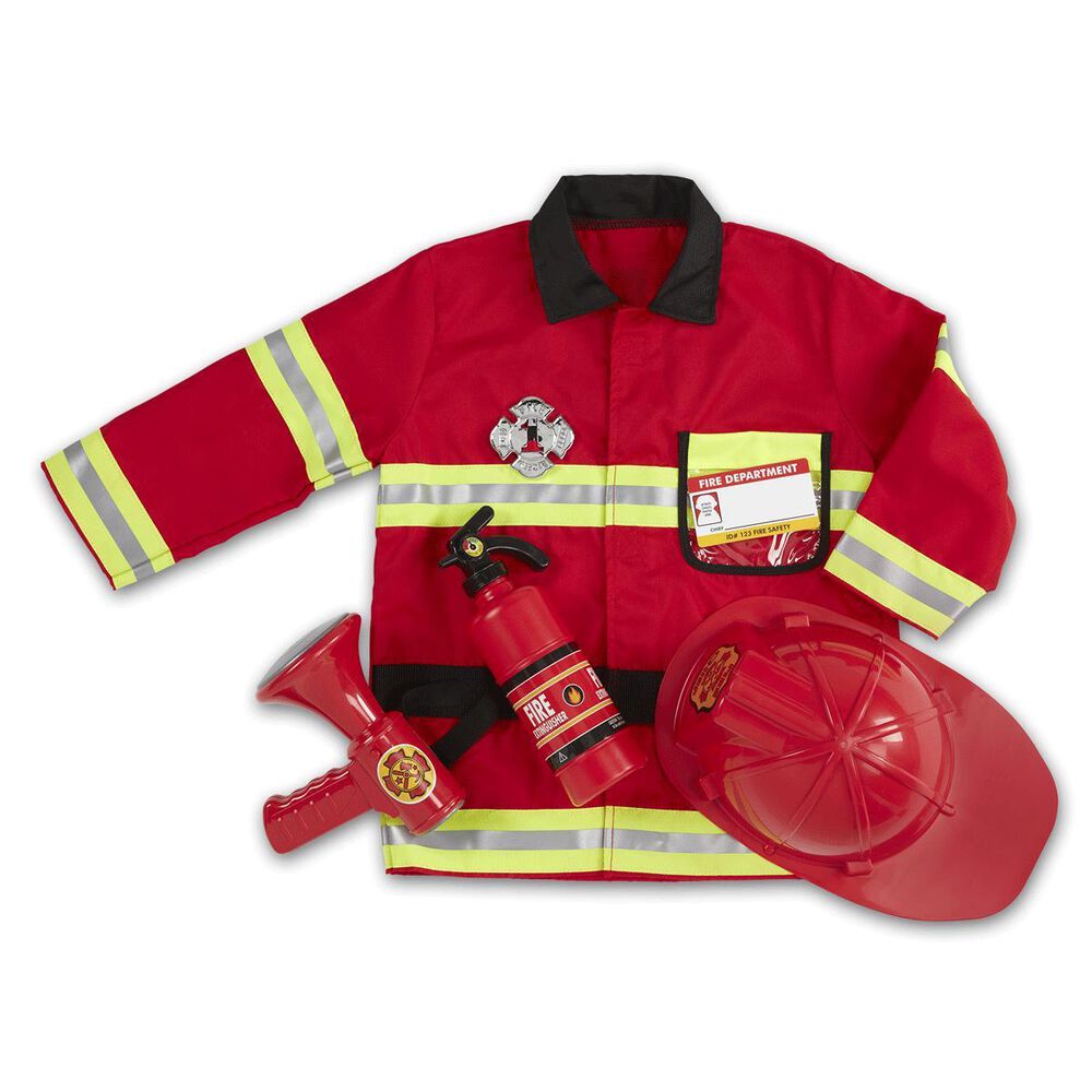 Melissa & Doug Fire Chief Role Play Costume Set, , large