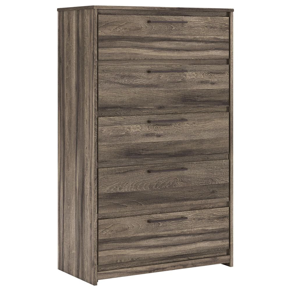 Ashley Elbrim 5-Piece King Bedroom Set in Brown with LED and USB Ports, , large