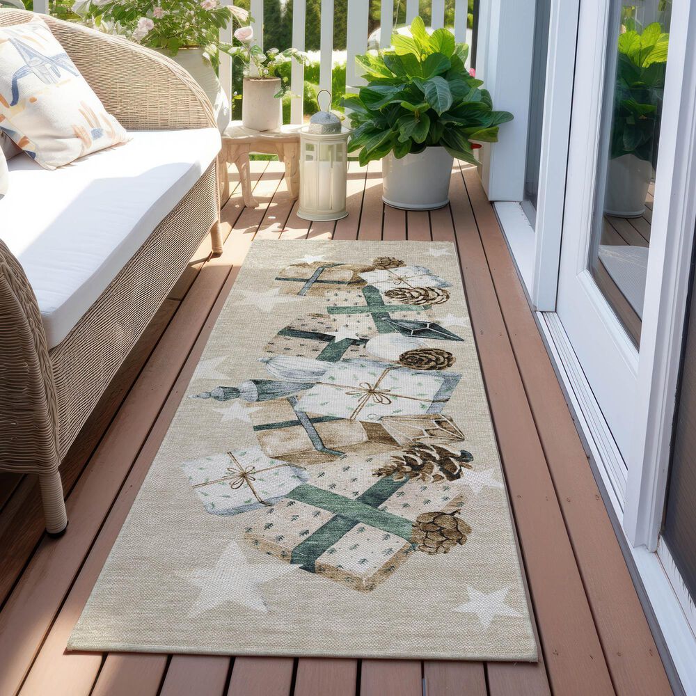 Dalyn Rug Company Wonderland WN33 2&#39;3&quot; x 7&#39;6&quot; Beige Indoor/Outdoor Runner, , large