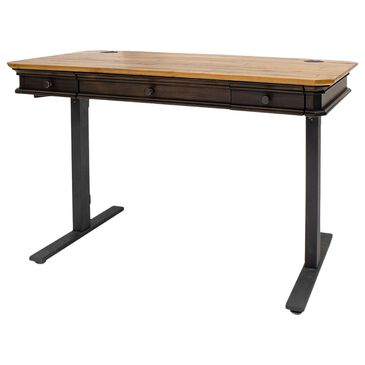 Martin Furniture Sonoma Electric Sit and Stand Desk in Dark Roast and Natural, , large