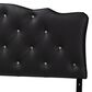 Baxton Studio Rita Queen Panel Headboard with Faux Leather Upholstered in Black, , large