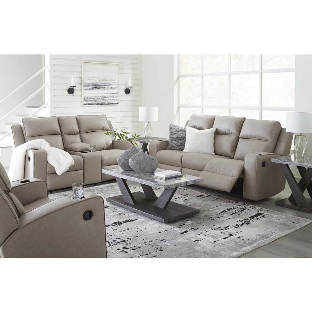 Ashley Lavenhorne Manual Loveseat in Pebble, , large