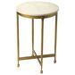 Butler Claypool End Table in White Marble and Antique Brass, , large