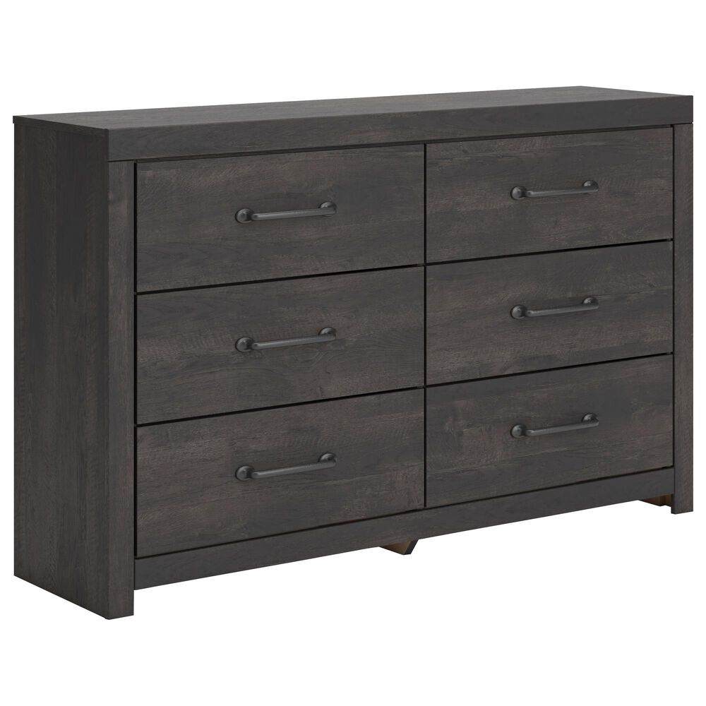 Ashley Hollivern 6-Drawer Dresser in Dark Gray, , large
