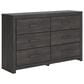 Ashley Hollivern 6-Drawer Dresser in Dark Gray, , large