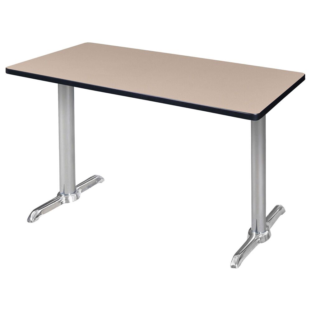 Regency Global Sourcing Via 42" x 24" Training Table in Beige/Chrome, , large