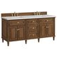 James Martin Vanities Lorelai 72"Double Vanity in Mid-Century Walnut with 3 cm Victorian Silver Quartz Top, , large