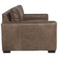 Bernhardt Dawkins Stationary Leather Loveseat in Brown, , large
