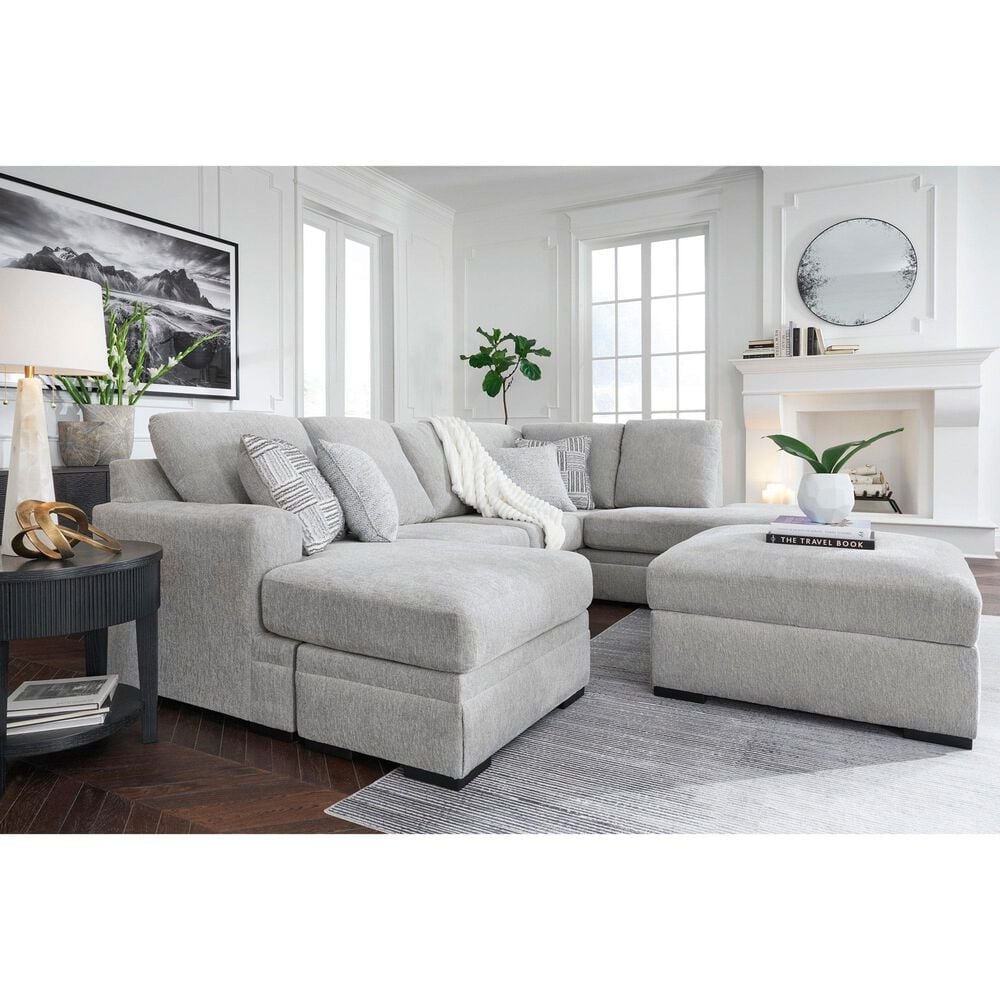 Ashley Gabyleigh Ottoman with Storage in Nickel, , large