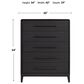 Sterling Timber Elure 5-Drawer Chest with Bar Pulls in Peppercorn, , large