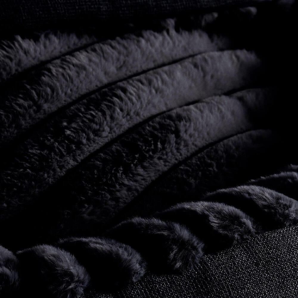 Hallmart Collectibles Hooded Large Round Cuddler Pet Bed in Black, , large