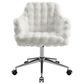 Linon Home Decor Fiona Office Chair with White Cloud Bubble Cushion in Silver, , large