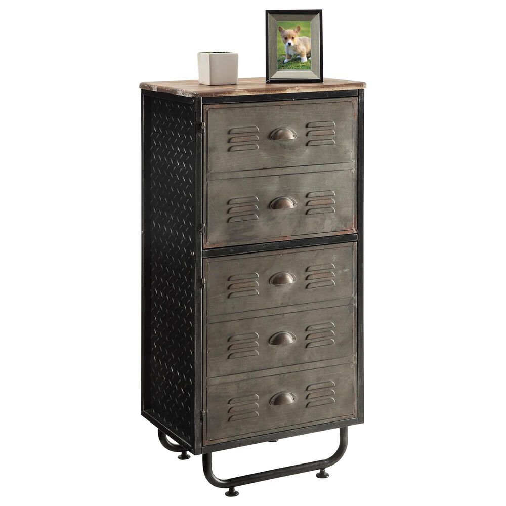 4D Concepts Locker Bookcase in Natural, Black and Grey, , large