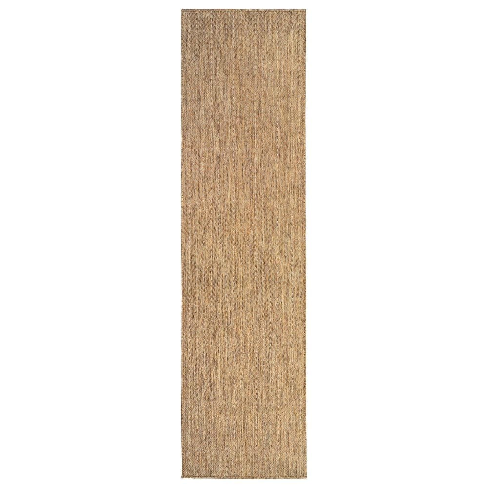 Nourison Horizon HOZ02 Natural 2" x 6" Indoor/Outdoor Runner, , large