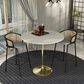 Leisuremod LeisureMod Verve Collection Modern Bar Height Table Brushed Gold Base with 48 Round Light Natural Wood MDF Top, , large