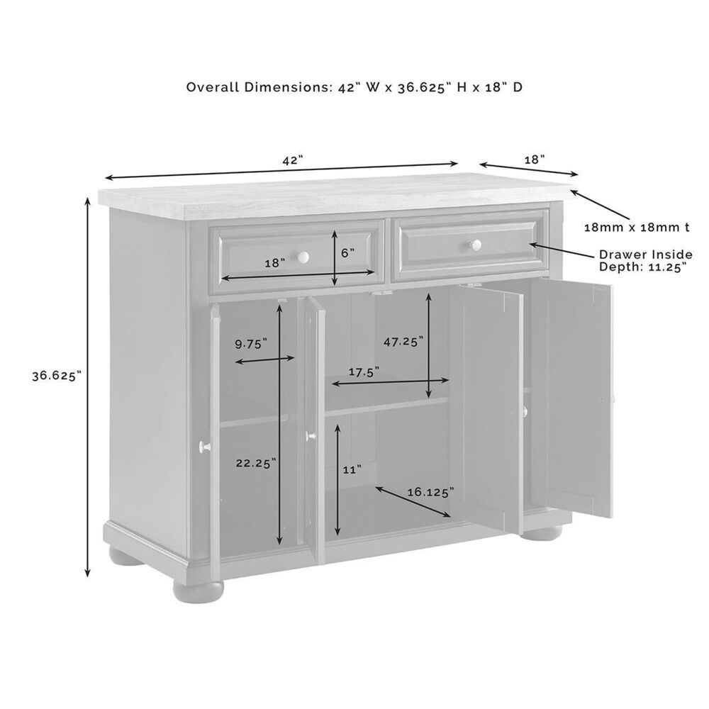 Crosley Furniture Madison Kitchen Cart in Navy, , large