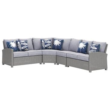 Ashley Naples Beach 4-Piece Outdoor Sectional in Gray, , large