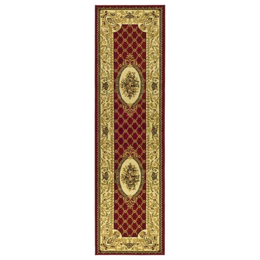 Safavieh Lyndhurst LNH223 2"3" x 8" Red and Ivory Runner, , large