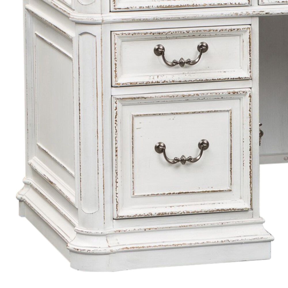 Belle Furnishings Magnolia Manor Jr Executive Desk in White, , large