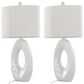 LumiSource Pearl Table Lamp in Matte White (Set of 2), , large