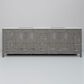 Lexora Home Jacques 84" Double Bathroom Vanity in Distressed Grey with 2 cm White Quartz Top and Rectangular Sinks, , large