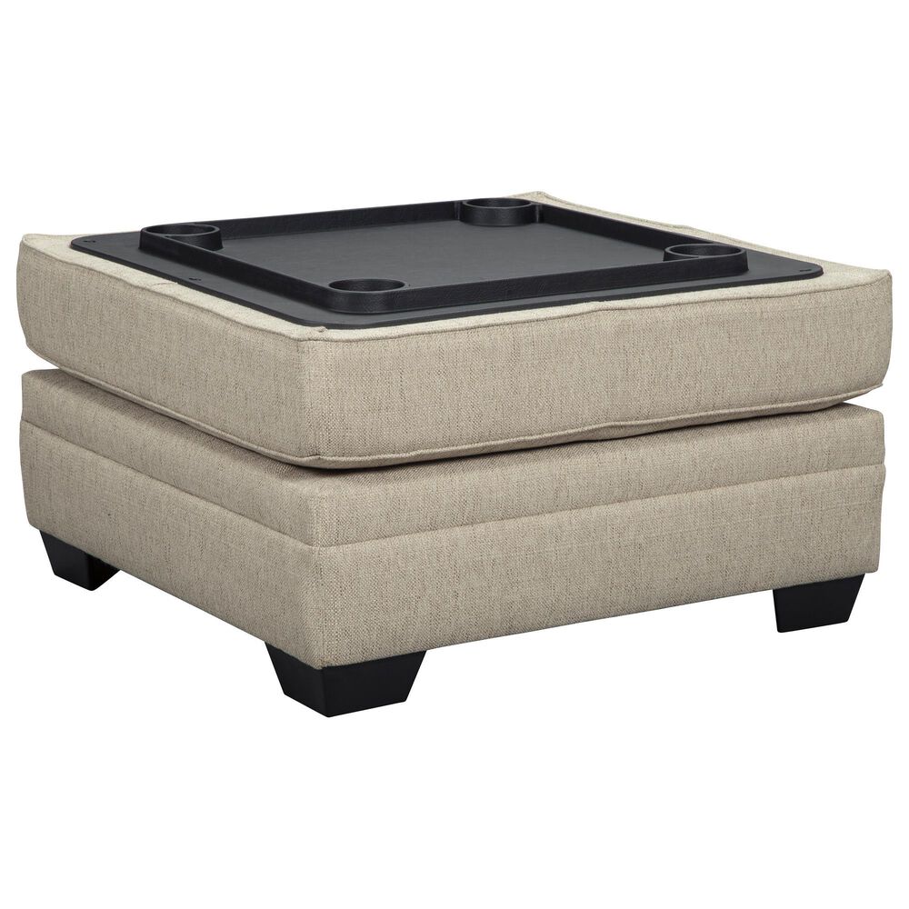 Ashley Luxora Storage Ottoman in Bisque, , large