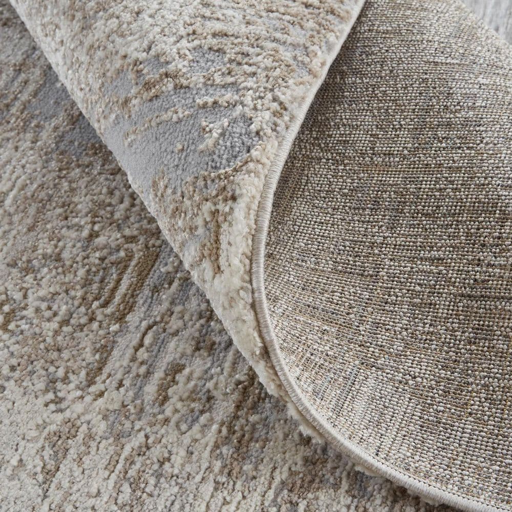Feizy Vancouver 5&#39; x 8&#39; Ivory and Gray Area Rug, , large
