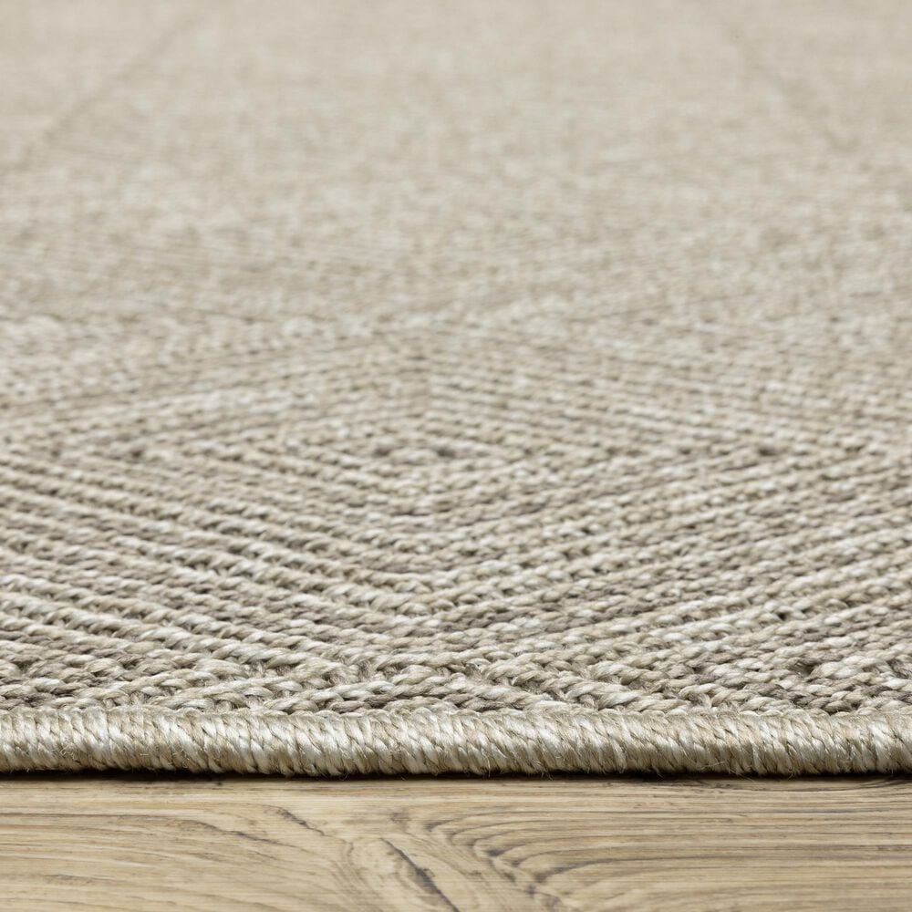 Oriental Weavers Caicos CA08A 1&#39;10&quot; x 7&#39;6&quot; Grey Runner, , large