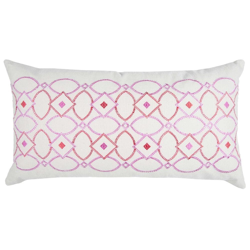 Rizzy Home Donny Osmond 14" x 26" Pillow Cover in Pink and White, , large