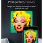 Twinkly 3 Square Blocks extension, 64 RGB Pixels, 8x8 in., Black, IP20, , large