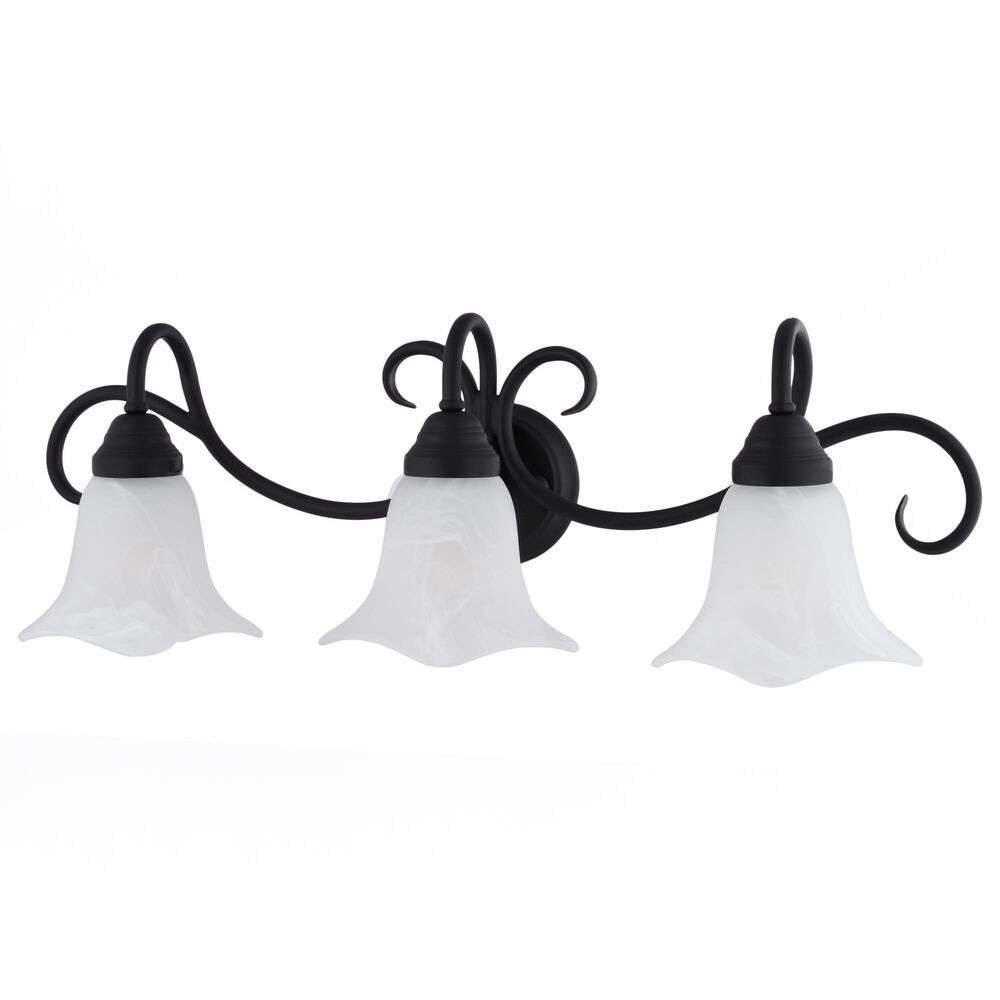 Vaxcel Bella 3-Light Bathroom Vanity Fixture in Matte Black, , large