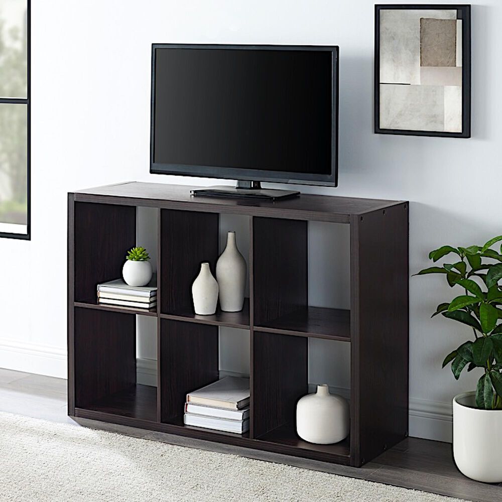 Linden Boulevard Goven 6 Cubby Storage Cabinet in Espresso, , large