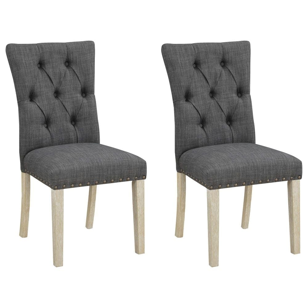 Valor Living Preston Side Chair with Charcoal Cushion (Set of 2), , large