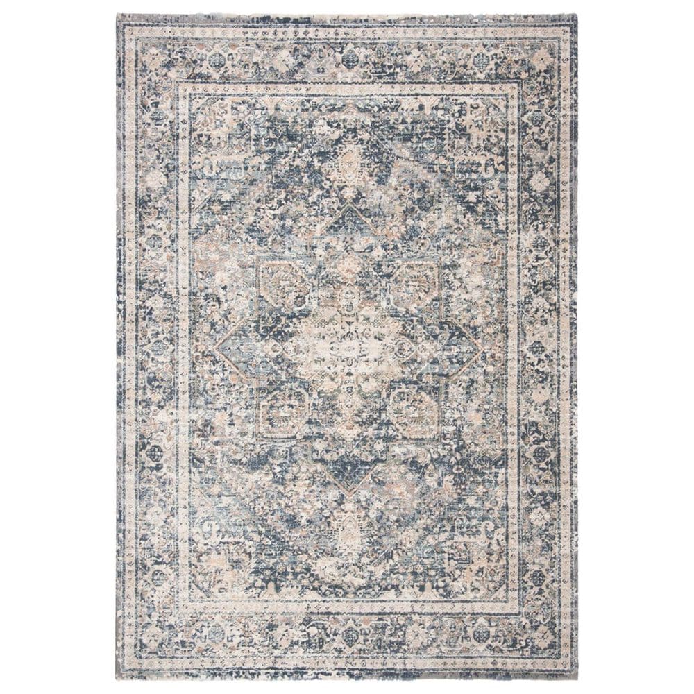Safavieh Martha Stewart Cosmopolitan Grove 4" x 6" Cream and Blue Area Rug, , large