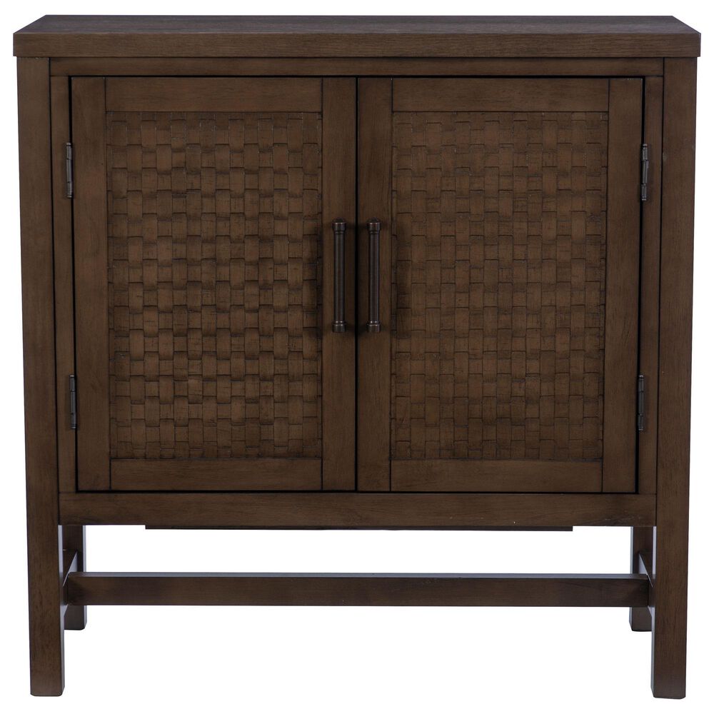 Linon Home Decor Malcolm 2-Door Accent Cabinet in Brown, , large