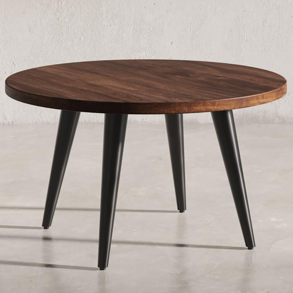 Waltham Prelude Round Cocktail Table in Walnut, , large
